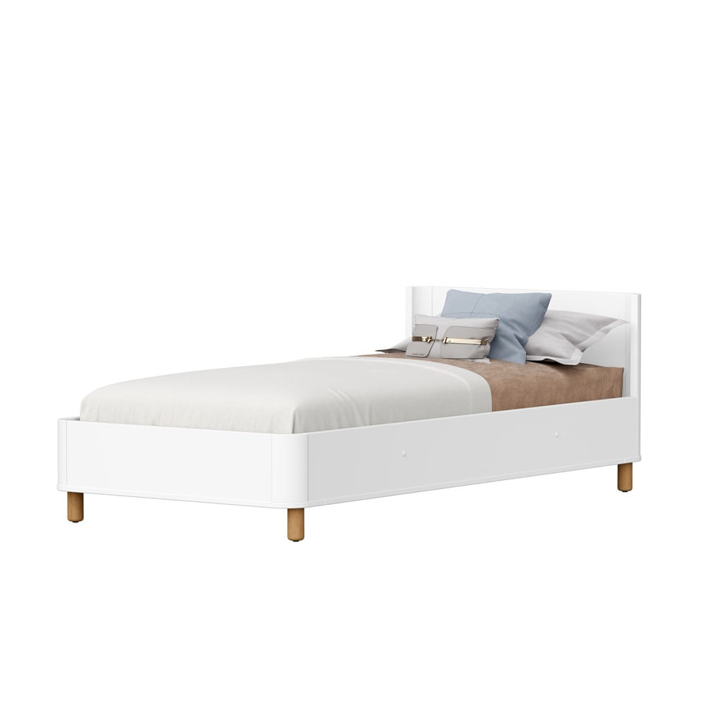 cama boom branco com pes nordic